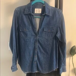 Hartford Blue Denim Shirt